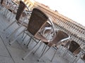 Chairs in Saint Marks Square Royalty Free Stock Photo