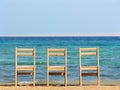 Chairs. sea. Royalty Free Stock Photo