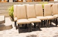 Chairs seats outdoor Royalty Free Stock Photo