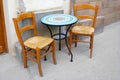 chairs and table, street coffee restaurant Royalty Free Stock Photo