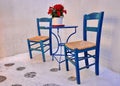 Chairs and table, street coffee taverna