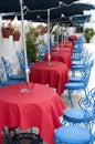 Chairs & Tables in a outside restaurant Royalty Free Stock Photo