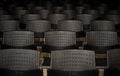 Chairs from the tissue in an empty auditorium Royalty Free Stock Photo