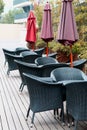 chairs and umbrellas outdoor