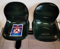 chairs in the waiting room of a doctor`s office at the time of covid-19 Royalty Free Stock Photo