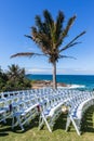 Chairs Wedding Ocean Landscape Royalty Free Stock Photo