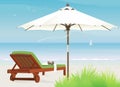 Chaise Lounge at Beach Royalty Free Stock Photo
