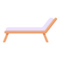 Chaise lounge icon cartoon vector. Beach chair