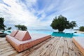 Chaise Lounge patio Royalty Free Stock Photo