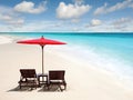 Chaise Lounges with Sun Umbrellas