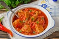 Chakhokhbili - chicken stewed with tomatoes