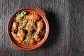 Chakhokhbili, stewed chicken in spicy tomato sauce Royalty Free Stock Photo