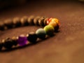 Chakra aromatherapy bracelet lava stone Royalty Free Stock Photo