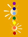 Chakra color beam