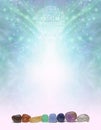 Chakra Crystal healing therapy certificate diploma award background Royalty Free Stock Photo