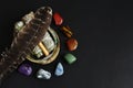 Chakra Healing Crystals and White Sage Royalty Free Stock Photo