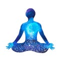 Chakra human lotus pose yoga, abstract