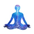 Chakra human lotus pose yoga, abstract