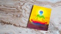 Chakra human lotus pose yoga abstract mind mental power watercolor painting illustration design hand drawing selected focus