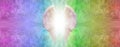 Chakra Rainbow Angel Therapy Message Banner Royalty Free Stock Photo