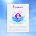 Chakra Sahasrara icon, ayurvedic symbol, concept of Hinduism, Buddhism