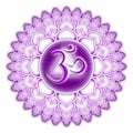 Chakra Sahasrara Purple Isolated