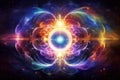 Chakra spiritual cosmic energy flow. Transcendental experience, meditation, esoteric concept