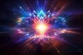 Chakra spiritual cosmic energy flow. Transcendental experience, meditation, esoteric concept Royalty Free Stock Photo