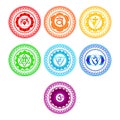 Chakra symbols set.