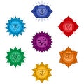 Chakra Symbols Vector Design Royalty Free Stock Photo