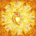 Chakra Vishuddha icon, ayurvedic symbol