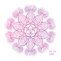 Chakras coloring vector illustration. Chakra symbol. Red Color. For logo yoga healing, meditation, kundalini.