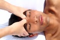 Chakras third eye massage ancient Maya therapy Royalty Free Stock Photo