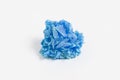 Chalcanthite ore on white background, also known as copper sulphate is a richly colored blue/green water-soluble sulfate mineral Royalty Free Stock Photo