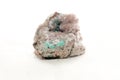 chalcedony on hemimorphite mineral sample Royalty Free Stock Photo