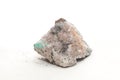 chalcedony on hemimorphite mineral sample Royalty Free Stock Photo