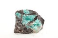 chalcedony on hemimorphite mineral sample Royalty Free Stock Photo