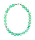 Chalcedony light green necklace.