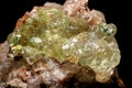 Chalcedony var. hyalite on matrix, varity of Opal Royalty Free Stock Photo