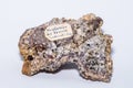 Chalcopyrite pyrite big piece containing high amounts of copper ore isolated Royalty Free Stock Photo