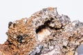 Chalcopyrite pyrite piece containing high amounts of copper ore isolated Royalty Free Stock Photo