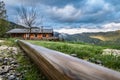 Chalet in clouding sky in ChambÃÂ©ry, France