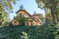 Chalet of the Countess of Edla in the Gardens of Palacio de Pena in the outskirts of Sintra in Portugal