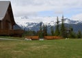 Chalet empty patio off season Royalty Free Stock Photo