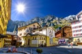 Chalet and hotels in swiss village in Alps, Leukerbad, Leuk, Vis Royalty Free Stock Photo