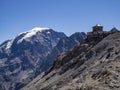 Chalet on the Italian alps on Stelvio Park Royalty Free Stock Photo