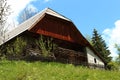 Chalet in little hamlet Dormillouse in the french Hautes Alpes Royalty Free Stock Photo