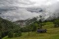 Chalet in the mountain on Valsassina alps Royalty Free Stock Photo
