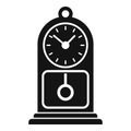 Chalet pendulum clock icon, simple style Royalty Free Stock Photo