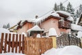 Chalet in Predeal with frosting- winter resort in Romania